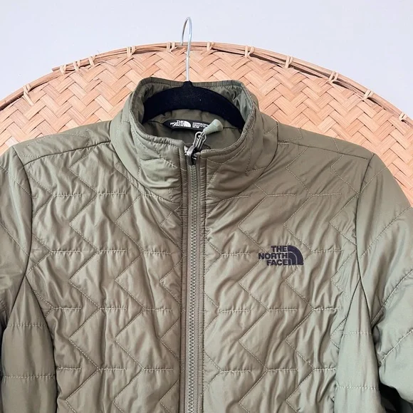THE NORTH FACE WOMEN’S OLIVE GREEN ZIPPERED PUFFER OUTDOOR LIFESTYLE JACKET - Picture 7 of 16